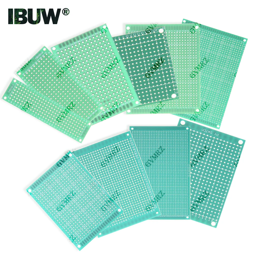 단면 녹색 PCB 프로토타입 보드 DIY 전자 프로젝트용 범용 스루홀 퍼프보드