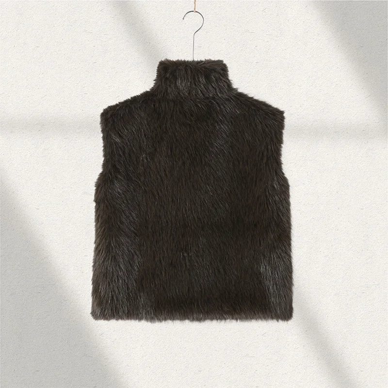 Chic Faux Pelz frauen Mäntel Elegante Revers Binden Gürtel Verdicken Volle Hülse Weibliche Jacken 2025, Herbst Winter Neue dame Streetwears – Detail 23