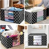 Foldable High Quality Quilt Storage Bag Large Capacity Blanket Clothes Closet Organizer with Reinforced Handle and Clear Window 6