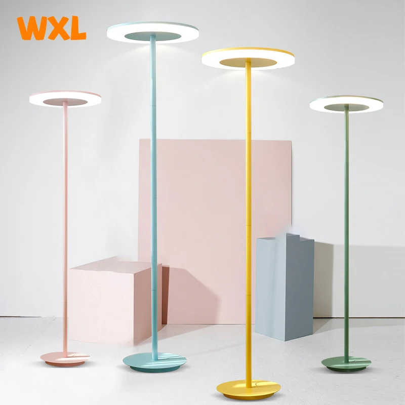 

Denmark Nordic Creative Floor Lamp Bedroom Living Room Table Lamp Modern Macarons Colorful Girl Pink Blue Vertical Table Light