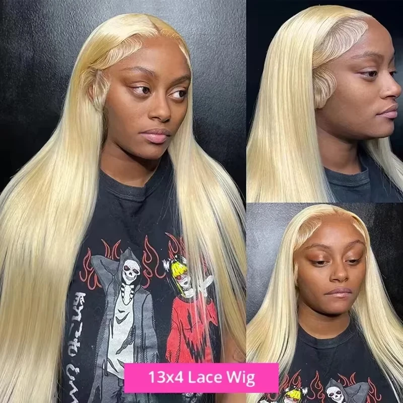 613 Human Hair Wig 13x6 Hd Lace Frontal Wig Bone Straight Human Hair Wigs For Women 30 Inch 13x4 Honey Blonde Lace Front Wig 3