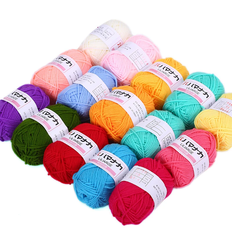 4pcs Baby Milk Sweet Soft Cotton Knitting Wool Yarn Thick Fiber Yarn Velvet Yarn Hand Knitting Wool Crochet Yarn for DIY Sweate