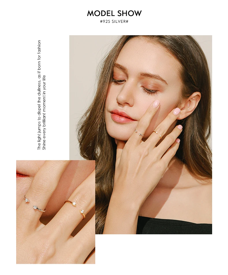 Modian 2022 New Real 925 Sterling Silver D Color Moissanite Finger Rings Trendy Adjustable Ring For Women Wedding Fine Jewelry Modian 2022 New Real 925 Sterling Silver D Color Moissanite Finger Rings Trendy Adjustable Ring For Women Wedding Fine Jewelry