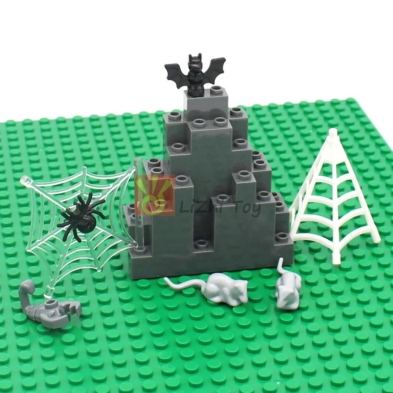 MOC 동물 그림 벽돌 빌딩 블록 애완 동물 동물원 개 펭귄 고양이 광대 물고기 새 곰 박쥐 다람쥐 올빼미 DIY 모델 장난감 소녀 어린이