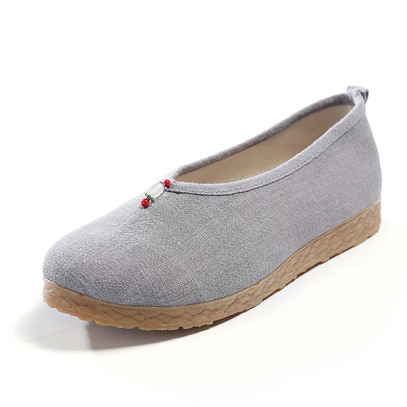 Spring and Autumn new style ethnic wind cloth shoes a foot pedal ancient style flat bottom matching shoes yy-7 