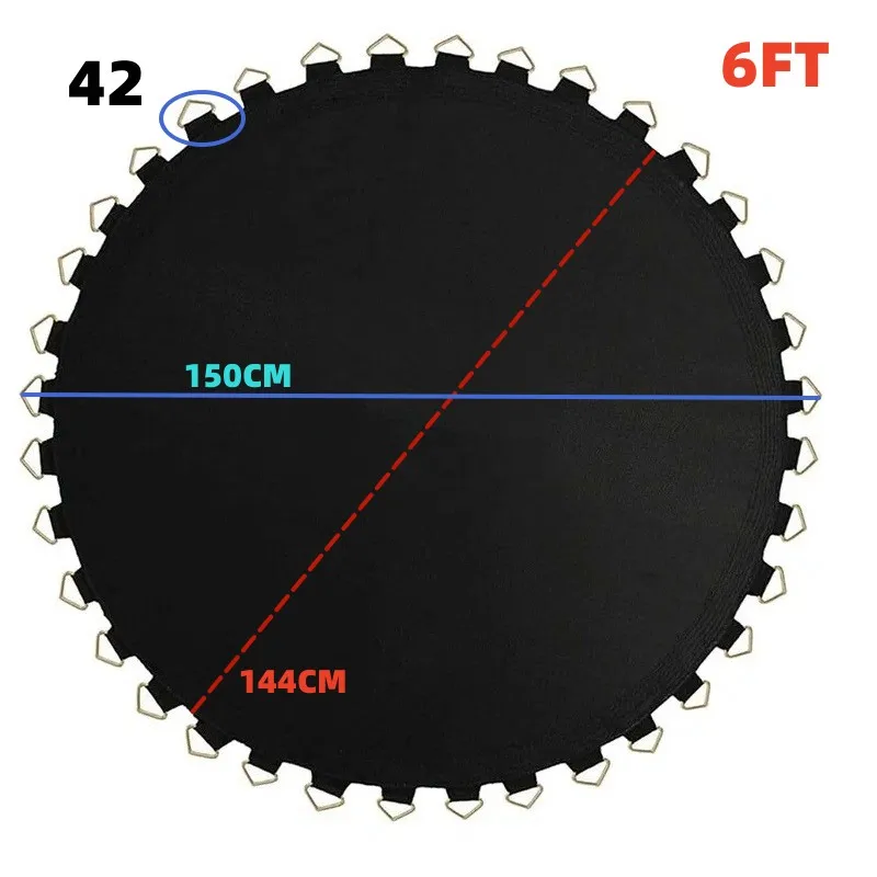 טרמפולינה מחצלת 6FT/8FT/10FT/12FT/13FT/14FT/15FT/16FT לילדים מקורה ספורט טרמפולינה חלקי החלפת חיצוני קפיצות