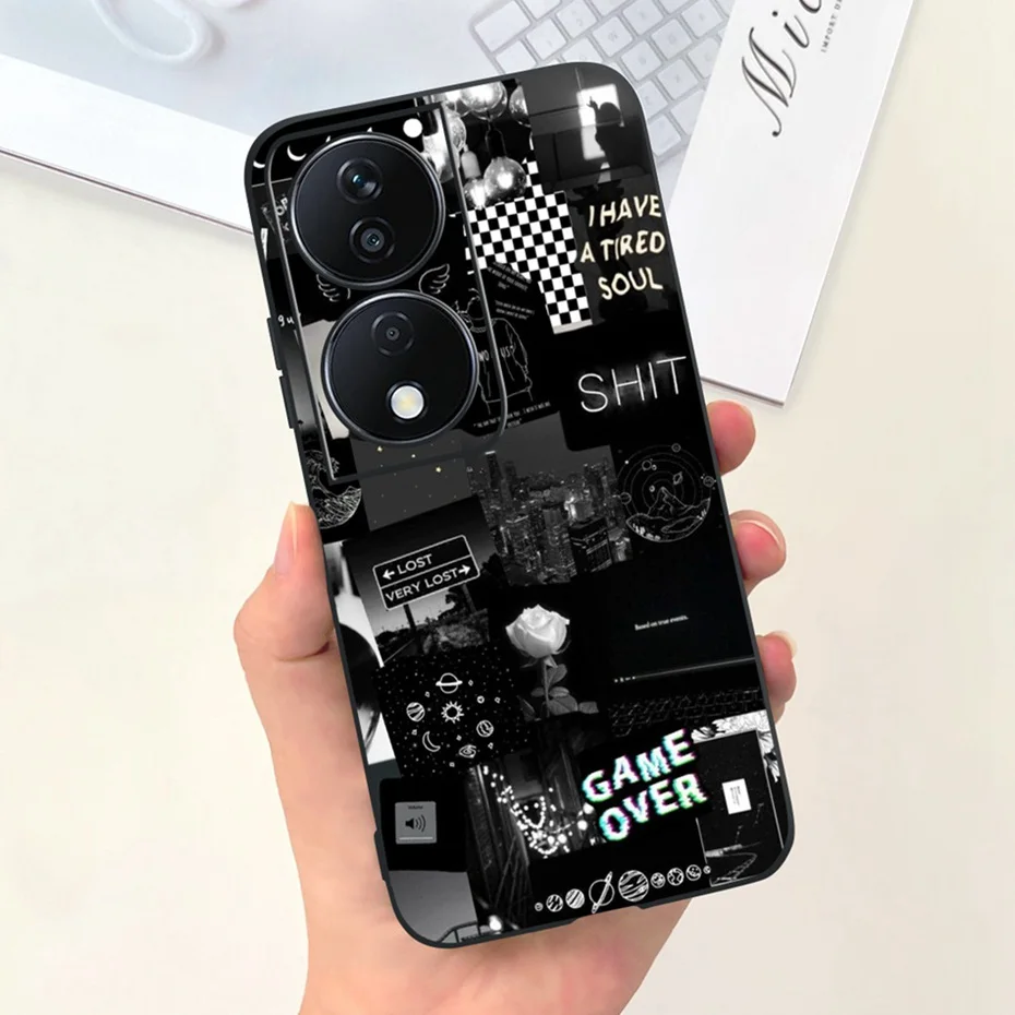 Lovely Printed Candy Color Phone Case - Soft Silicon TPU Shockproof Back Cover