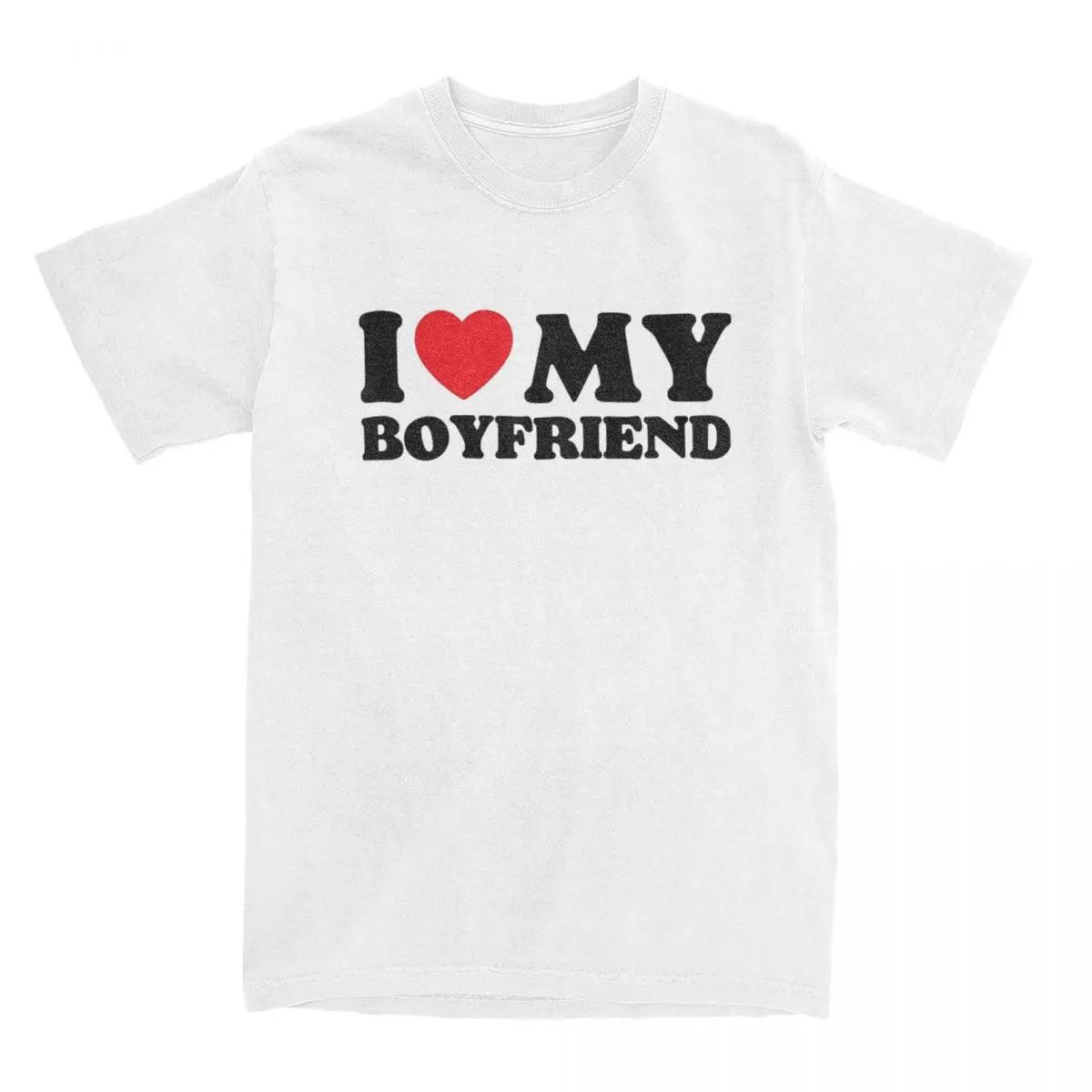 

Мужские и женские футболки из хлопка с надписью «I Love My Boy Lover Couple»