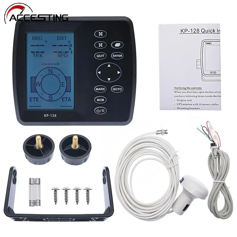 New ONWA KP-128 4.3in LCD Marine Satellite Navigator GPS/SBAS Navigation System DC12V-24V with GPS Antenna