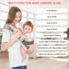 Baby Sling Carrier, Adjustable One Shoulder Lightweight Portable Baby Carrier Sling for Newborn To Toddler, Mesh Ventilation 3