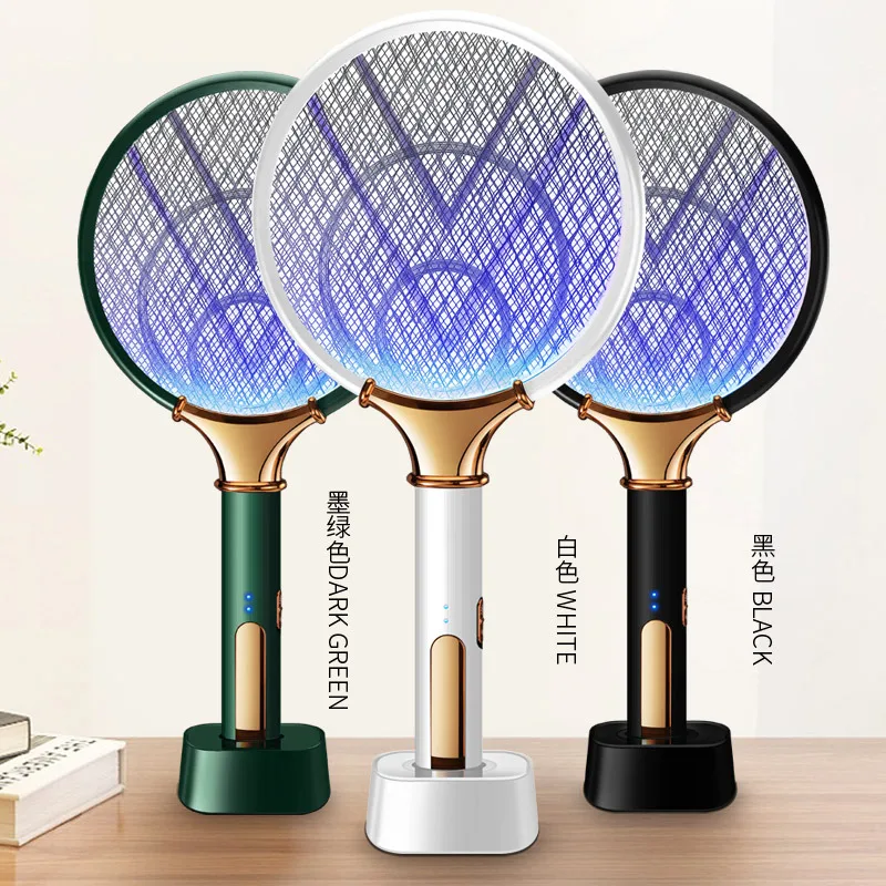 

Usb Electric Mosquito Racket Rechargeable Lithium Battery 2In-1Mosquito Exterminator Outdoor Mosquito Repellent Lamp