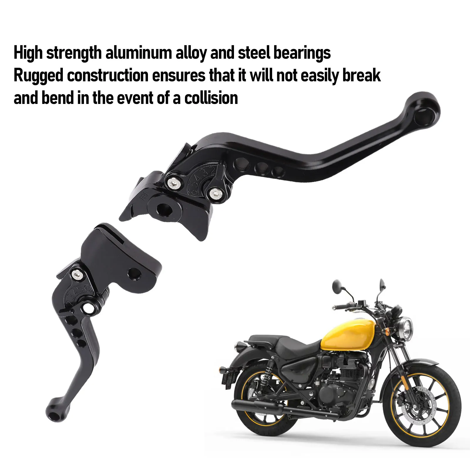 Handlebar Brake  Lever Sporty Look Motorcycle Brake  Lever Anti Crack Aluminum Alloy Enduring for Super Meteor 650