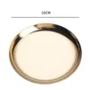 Ins Stainless Steel Round Storage Tray Desktop Cosmetics Metal Tray Photo Ornament Jewelry Storage Tray 6