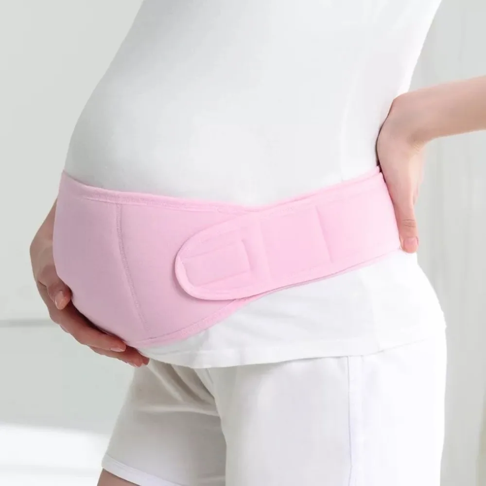 Adjustable Waist Maternity Support Belt Curved Design Cross Back Pregnancy Abdomen Support Breathable Elastic