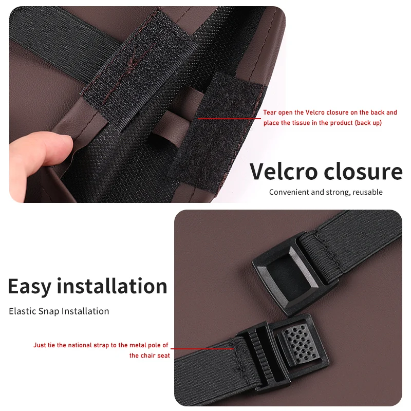 자동차 티슈 박스 가죽 걸이형 수납 가방 스마트 EQ 카브리오 크로스블레이드 로드스터 시티-쿠페 452 454용 자동차 액세서리