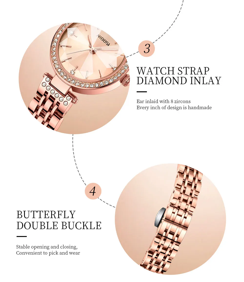 Quartz & Women's Zircon Watch 2622 Nibosi