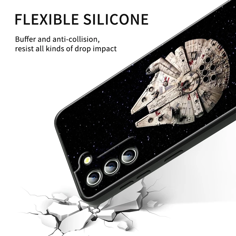 Disney Star wars For Samsung Galaxy S24 S23 S22 S21 S20 FE S10 S9 S10E S8 Plus Ultra Lite 5G Black Phone Case