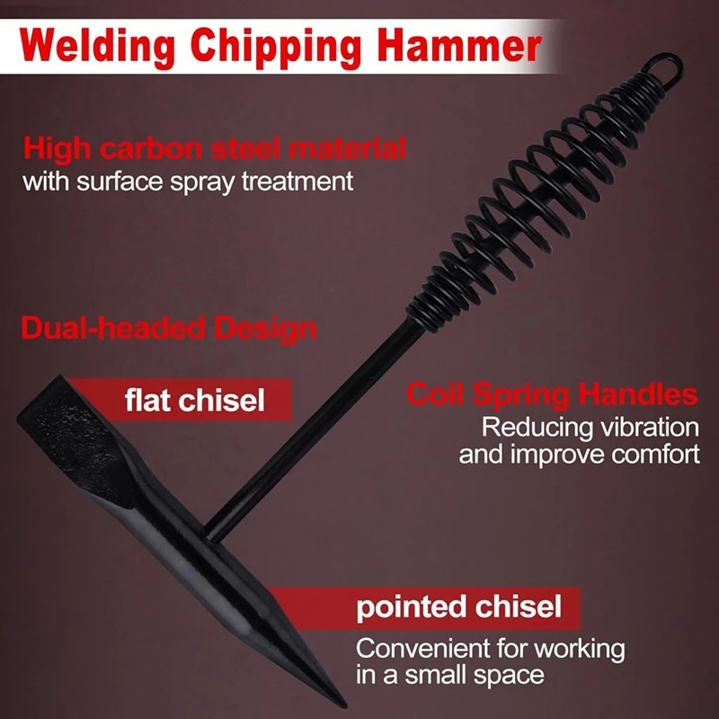 A83I-6PCS Welding Slag Removal Tool Set MIG Welding Pliers Set With Metal Plate Thickness Gauge Gloves Wire Gauge