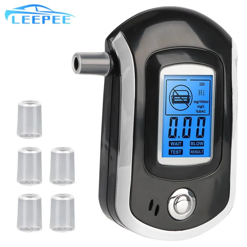 

Manual Breath Drunk Driving Analyzer Mini AT6000 LCD Screen Digital Breath Alcohol Tester Professional