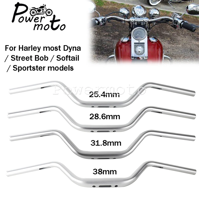 Per Harley Softail Sportster Street Bob Chopper Moto Alluminio 25Mm 28Mm 32Mm 38Mm Diametro Barre Di Trascinamento Coniche Manubrio