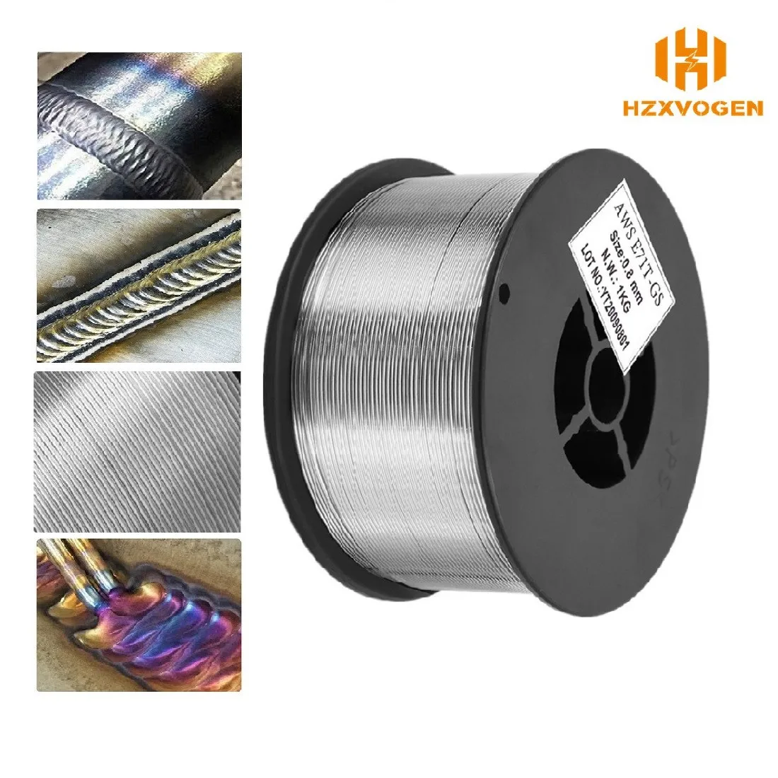 HZXVOGEN 1KG Mig welding Flux Core Wire Gasless Wires Iron Welding