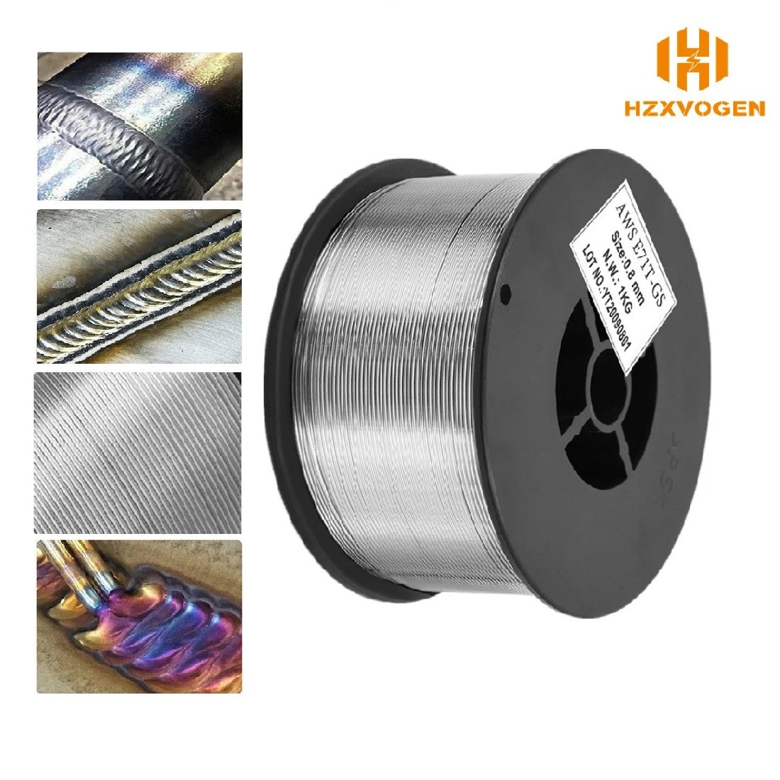 HZXVOGEN 1KG Mig welding Flux Core Wire Gasless Wires Iron Welding
