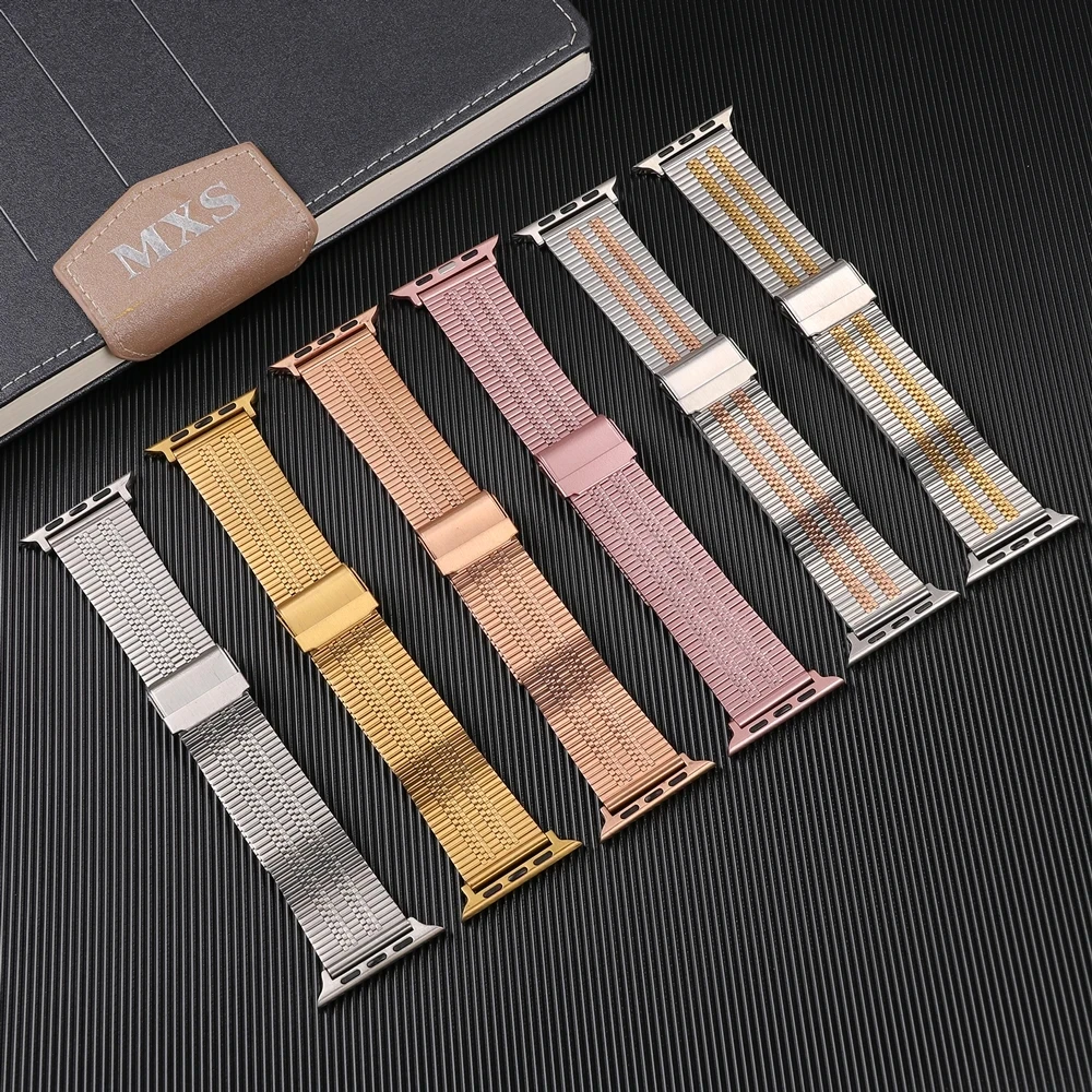Elegant Titanium Stainless Steel Watch Strap - Premium Color Finish Bracelet