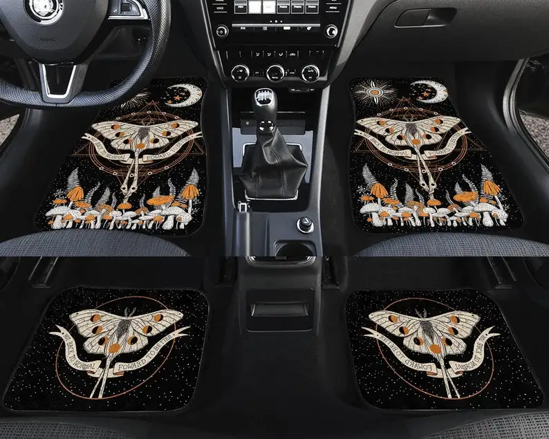 

Skull Car Mat, Moon Sun Mat, Celestial Car Mat, Wizard Floor Car Mat, Personalized Car Mat, Car Accessories, Car Lovers, Car Mat