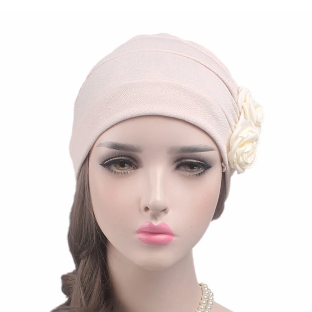 

Woman Corrugated Chemo Headband Stylish Hat for Patient (Beige Random Color)