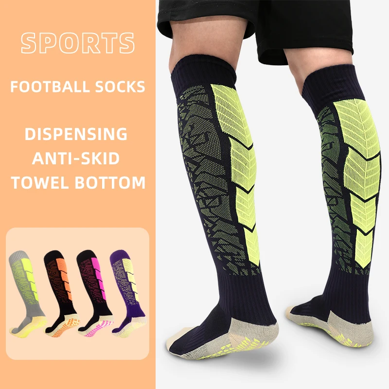 SiliconeAntiSlipFootballSocksforMenProfessionalSoccerLongTube