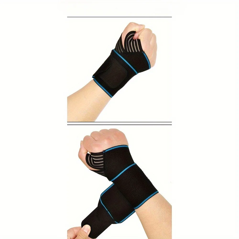 1Pc Wrist Support Strap Tennis Badminton Football Compression Wrist Guard Breathable Adjustable Gym Weightlifting Wrist Wrap
