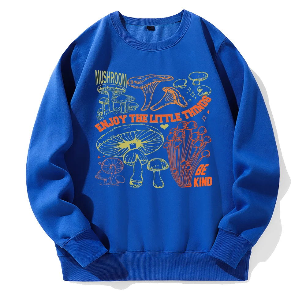 

Enjoy The Little Things Be Kind Mushroom World Hoodie Men Fashion Sports Pullovers Casual Loose Tracksuits Basic Classic Hoody