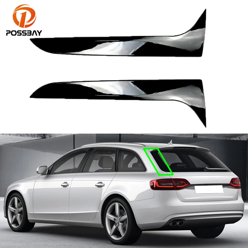 Pair Car Rear Window Side Spoiler Loss Black Canard Canards Splitter
