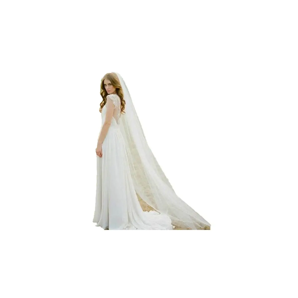 

Bride Wedding Veil 1 Tier Cathedral Long Veils For Brides Soft Tulle Bridal With Comb