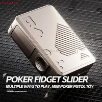 2024 Poker Fidget Slider Mini Throwing Shell Toy Gun EDC Push Card Boy Adult Decompression Toy Stress Relief Entertainment TS50 2