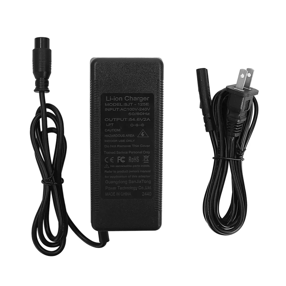 High-Efficiency 54.6V 2A GX16 Charger for 48V Lithium Batteries