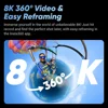 Insta360 X4 - 8K Waterproof 360 Action Camera, 4K Wide-Angle Video, Invisible Selfie Stick,  135 Min Last，Removable Lens Guards, 2