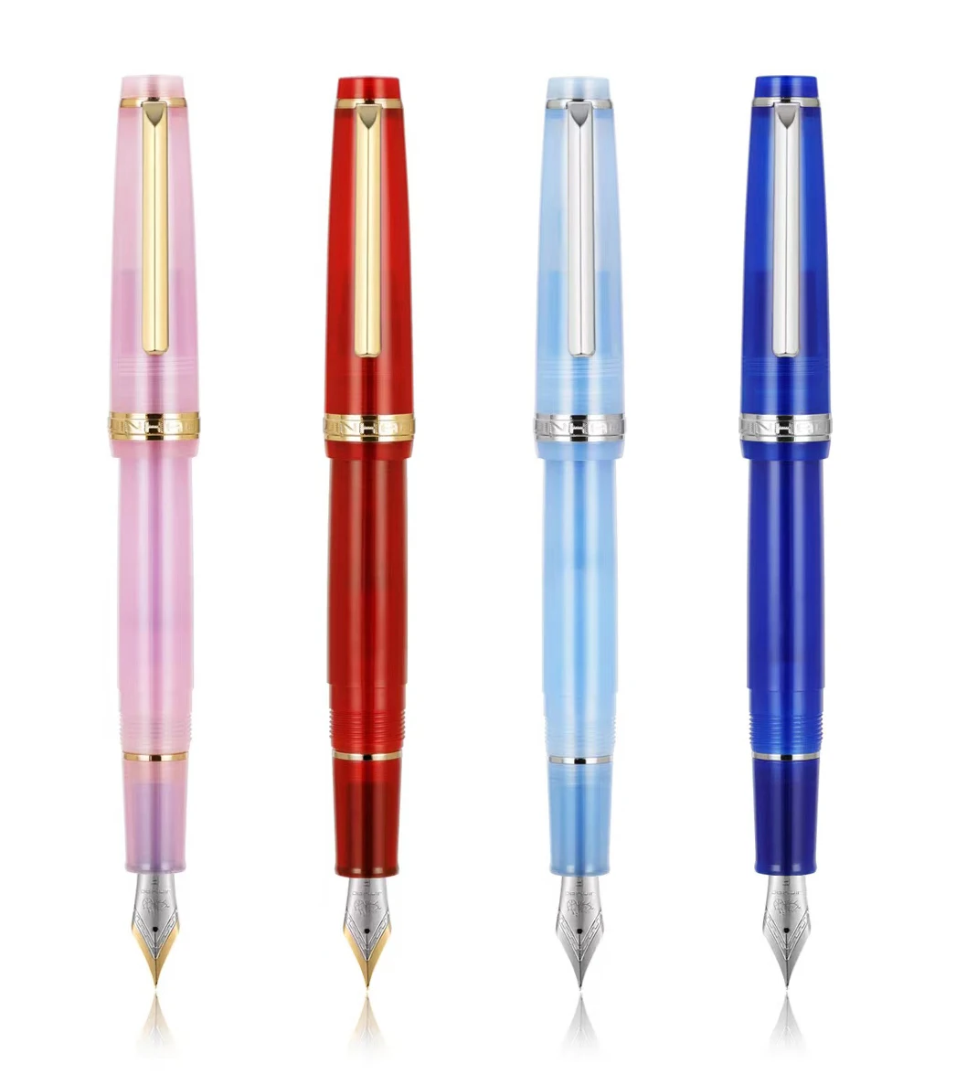 3PCS Jinhao 82 Acrylic Fountain Pen Set Iridium Fine Nib Smooth Writing Pen with Converter