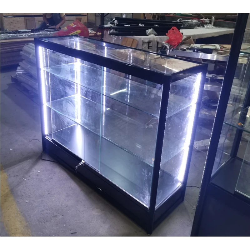 Custom, Convenience Store Modern Smoke Shop Glass Display Show Counter Smoke Shop Store Fixture