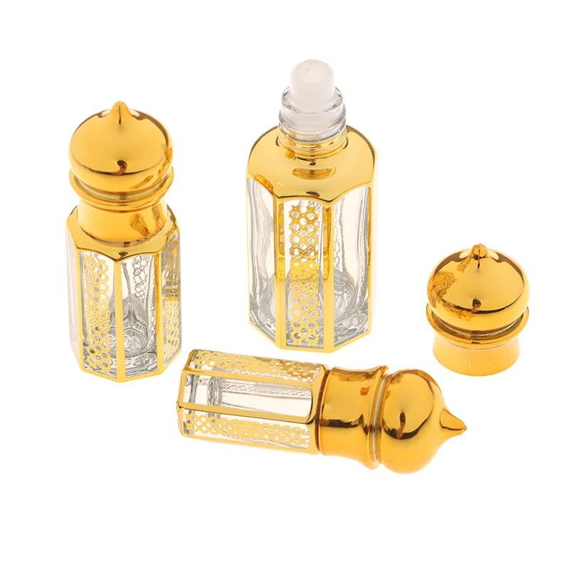 3/6/15ml Gold Mini Glass Roller Bottles, Refillable Travel Perfume & Essential Oil ... - SKU MGRB1946 - UGI Packaging