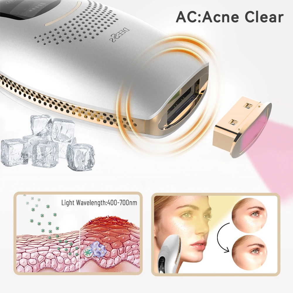 آلة إزالة الشعر بالليزر DEESS GP590 PLUS المنزلية...