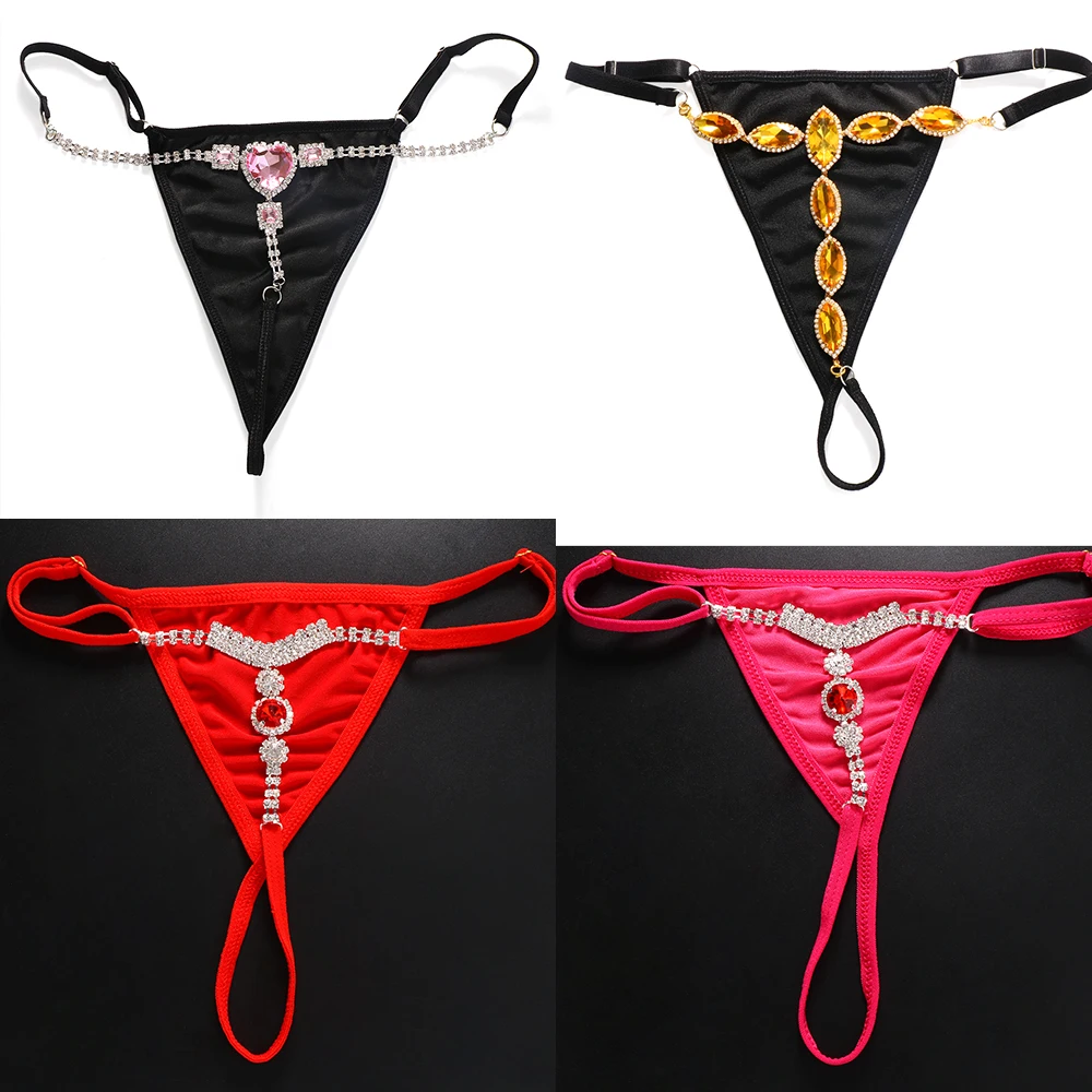 Lingerie sexy para mulheres, strass cadeia decoração, t volta tanga, corpo jóias, biquíni Y2K acessórios, roupas festival, novo