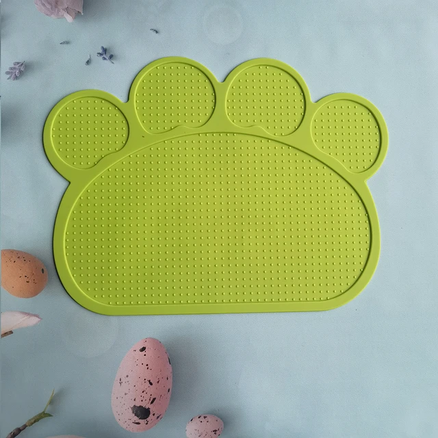 1/3 Pieces Silicone Pet Feeding Mat Round Mat Prevent Food and Water from  Overflowing