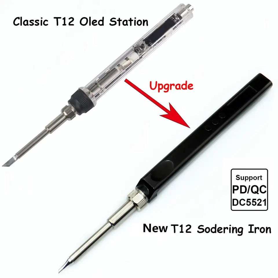 JV100 T12 OLED Mini Electric Soldering Iron Kit PD USB-C Repair Tool Adjustable Temp Portable Solder Welding Station Heat Pencil image 3