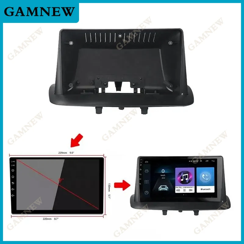 RENAULT Megane 3 2008-2016 ġ DVD GPS Mp5  Ʈ ŰƮ  9 ġ ڵ  öƽ ٸ г 