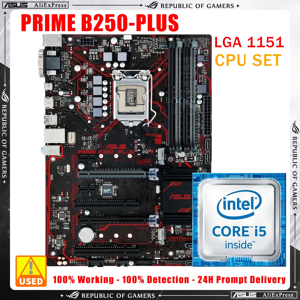 PRIME B250Plus +Intel i5 6500 CPU Set LGA 1151 Motherboard ASUS