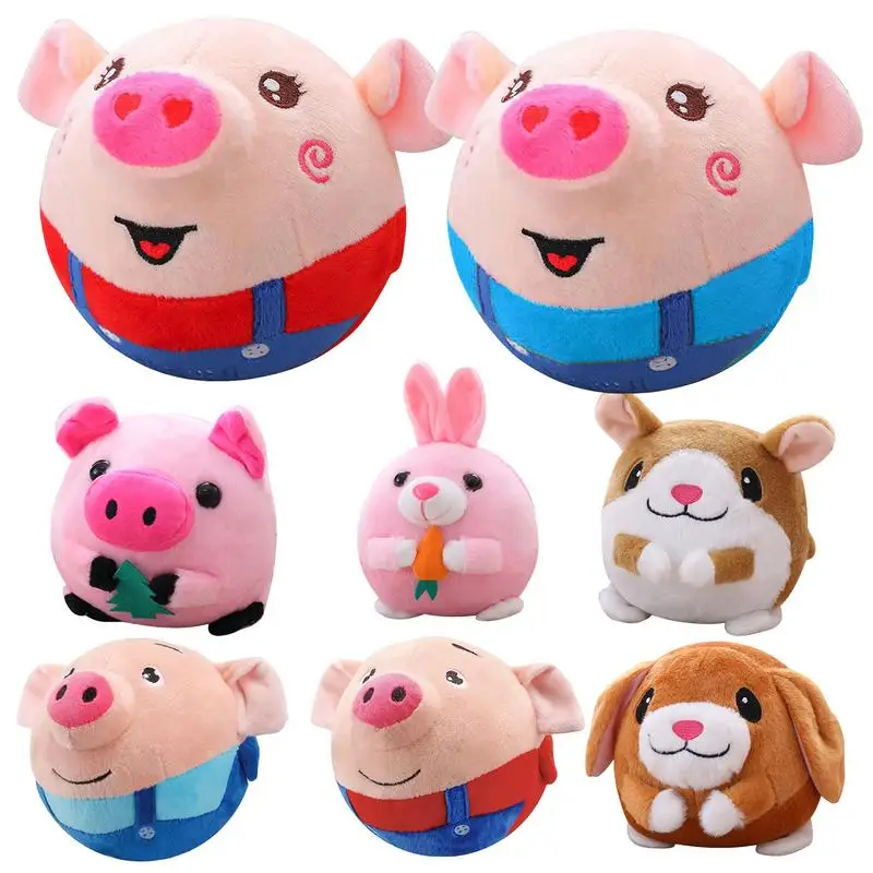 Talking Animal Plush Toy Electric Interactive Bite Resistant animal Toy Ball Singing Speaking Plush Pig Doll Toys for Pets Cats mini cat plush stuffed keychain cats tiny soft plush cats doll plush hanging pendant ornament for keychain birthday decora