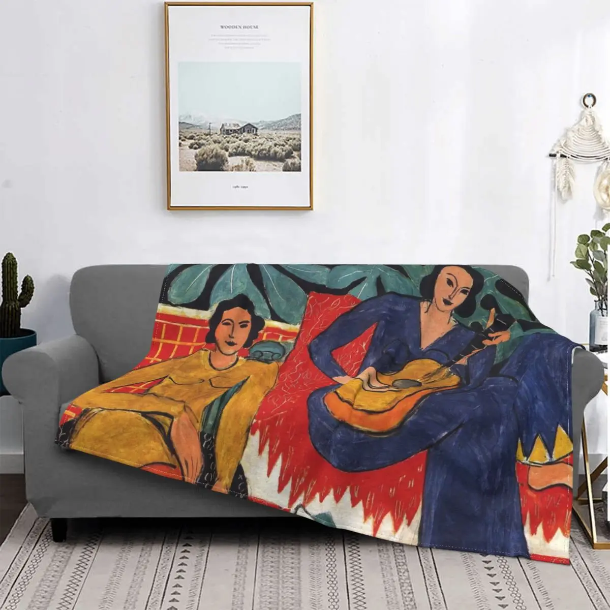 

Guitar Woman Henri Matisse Flannel Blankets music 1939 modern art painter Customized Throw Blanket for Home Bedspreads