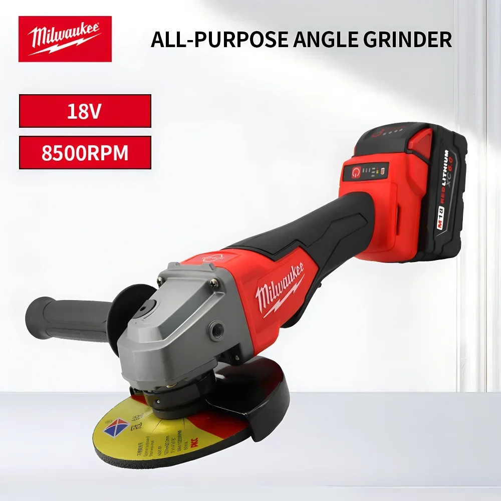 Milwaukee Brushless Angle Grinder 100/125mm High Power Cutting Electric All-purpose Cordless 18V Lithium Battery Power Tools 3