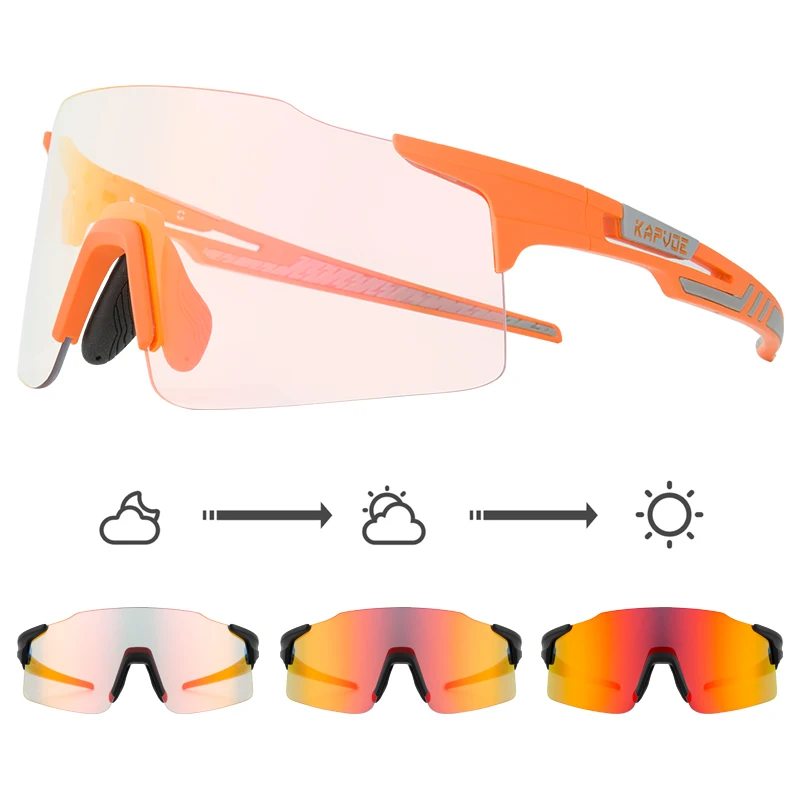 

Red Photochromic Men's and Women Bike Cycling Sunglasses Sports Cycling Glasses MTB Bike UV400 Sunglasses Bicycle Road Goggles